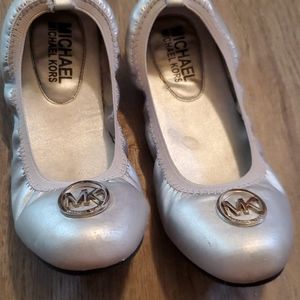 Silver Michael Kors flats